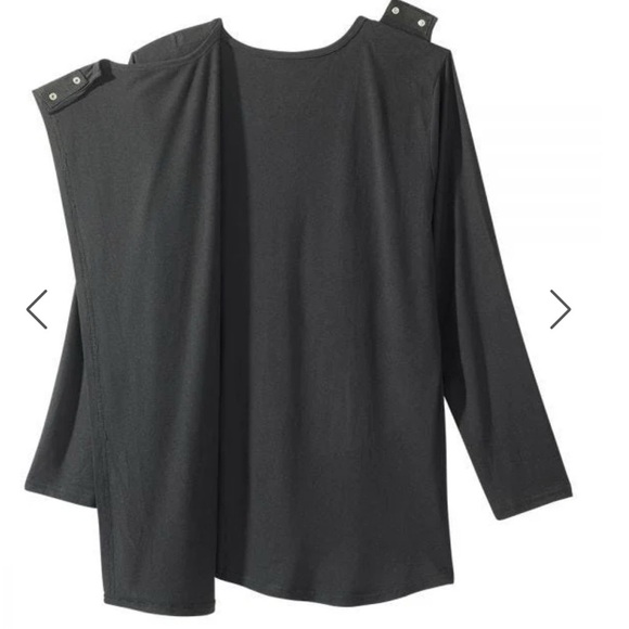 Silverts Black Embellished Long Sleeve Womens Top Assisted Dressing Small NWT - Picture 3 of 16